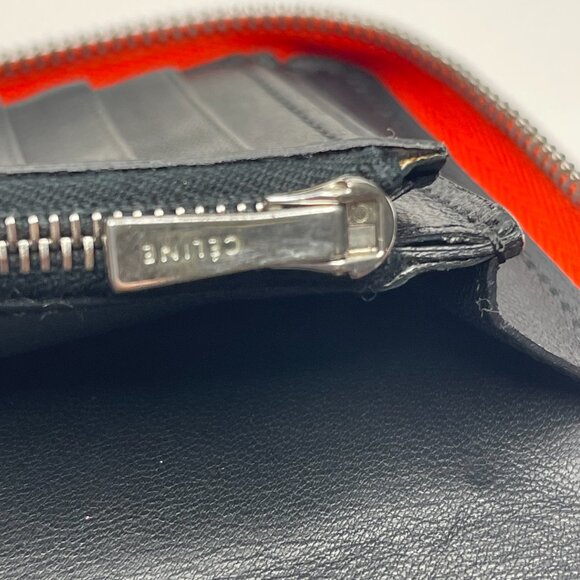Celine Leather Zip Around Compact Bifold Wallet in Orange - Preowned - Picture 15 of 16